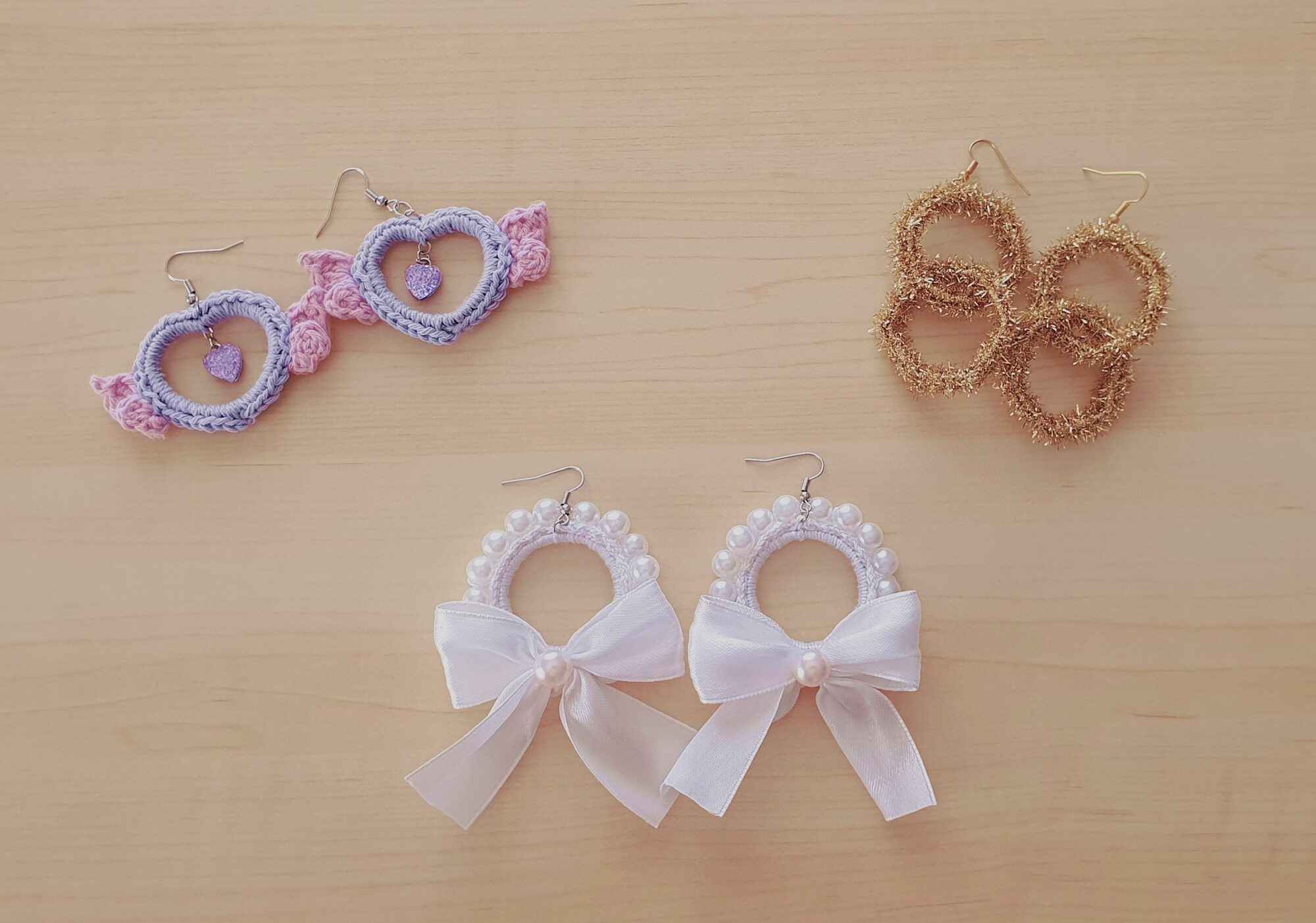 Creative ways to upcycle plastic rings into crochet earrings