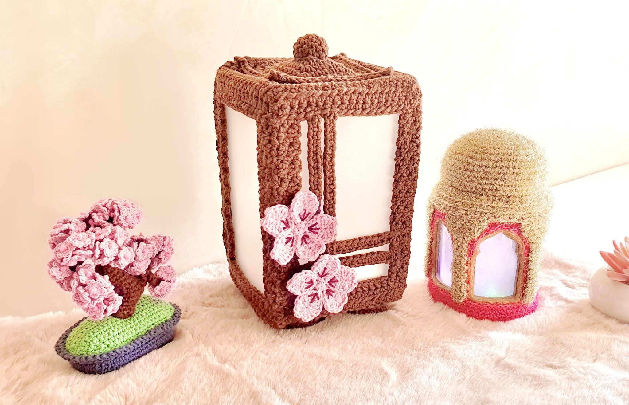 DIY How to make an adorable crochet Shoji Lamp