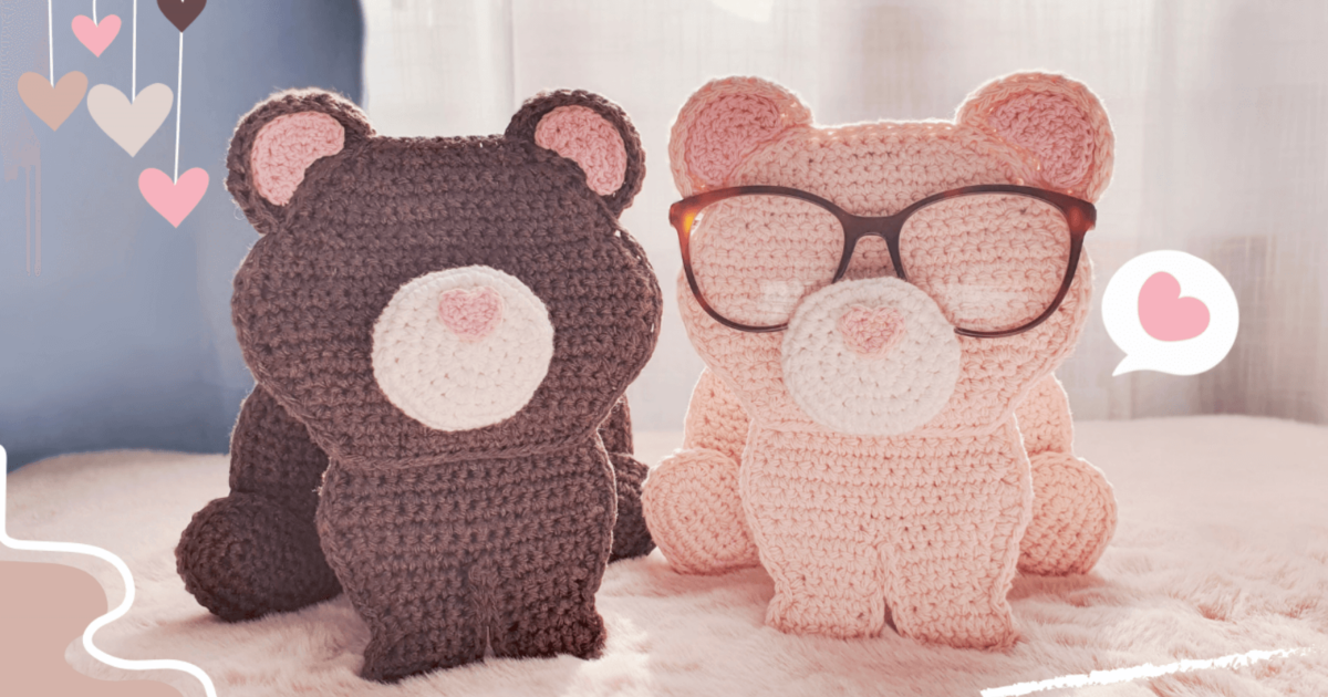 Make This Cute Crochet Bear Glasses Holder Now