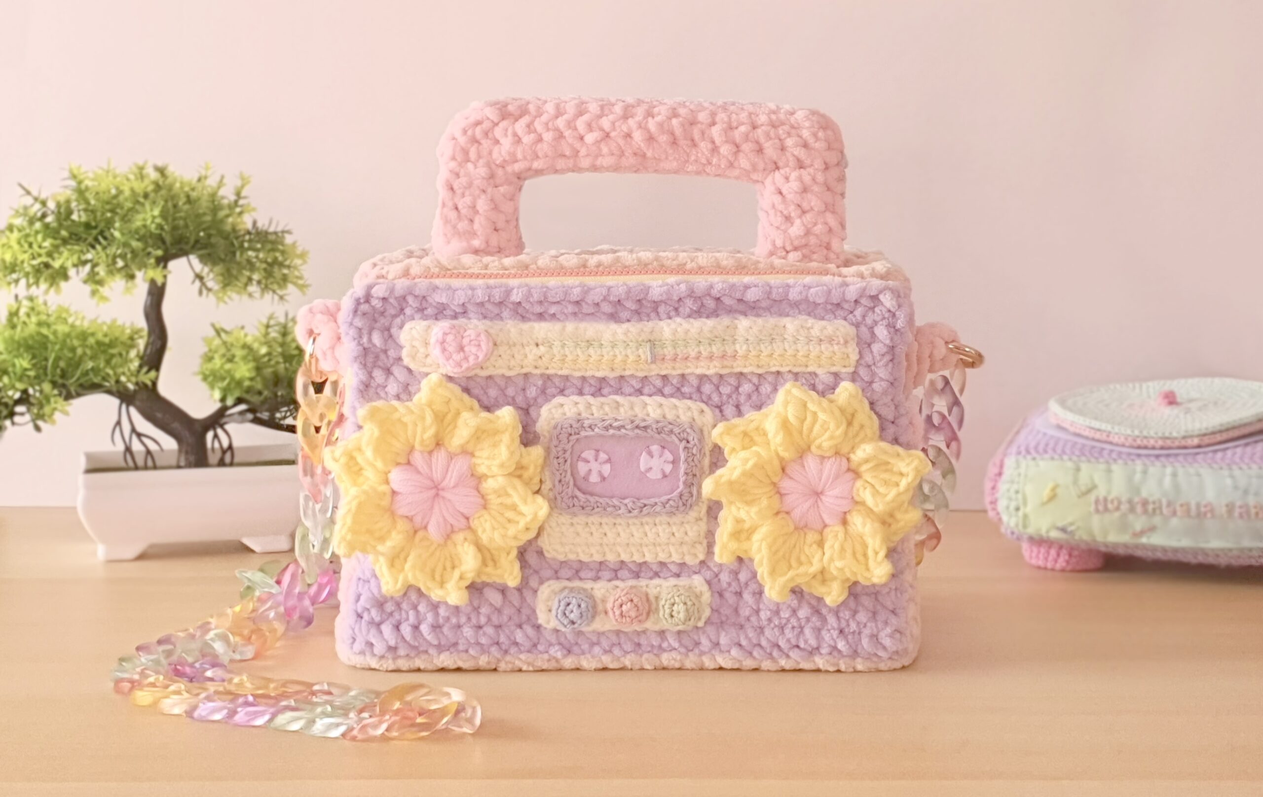 Relive the 90s Era in Style With This Ultimate Crochet Boombox Bag !