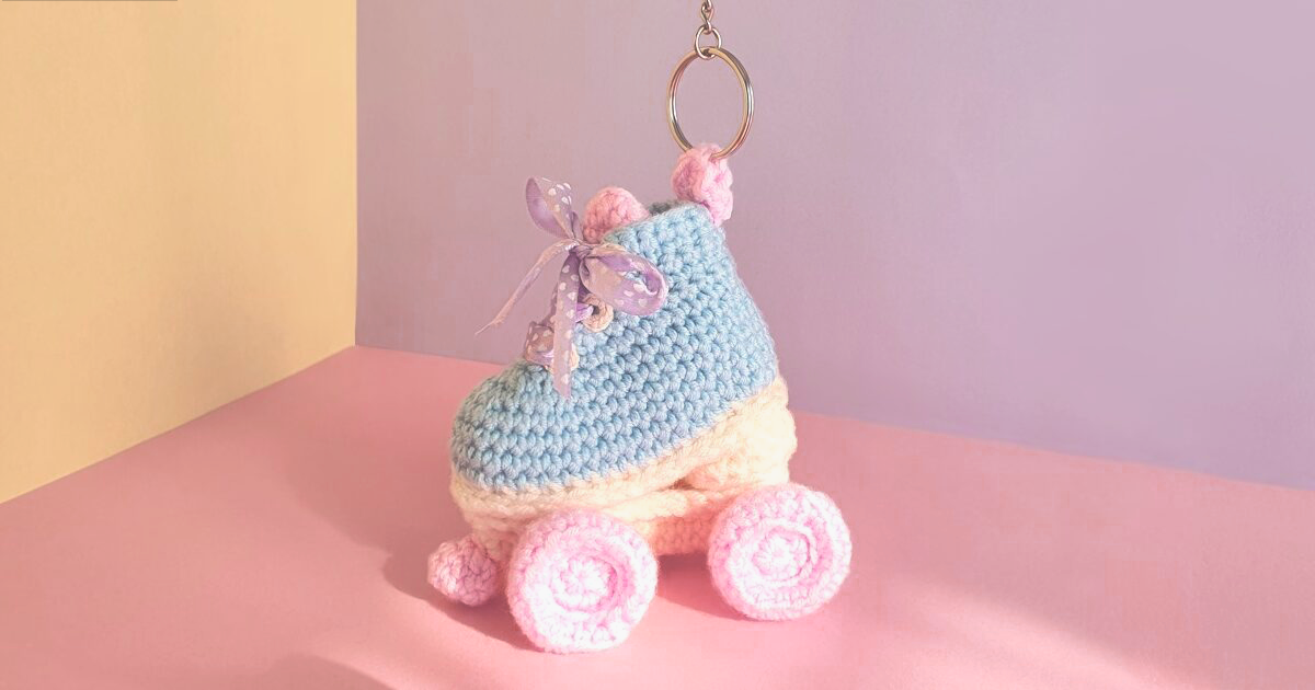 Crochet Roller Skate Keychain Pattern- A Cute Accessory