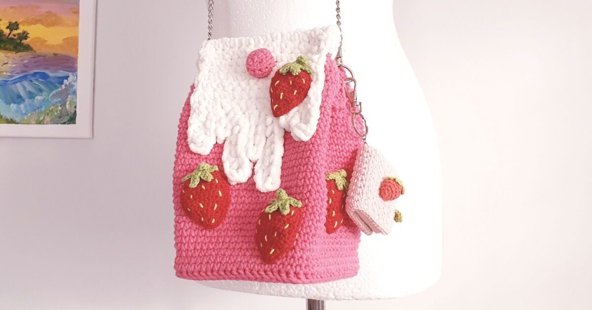 The Strawberry Milk Box Bag Crochet Pattern