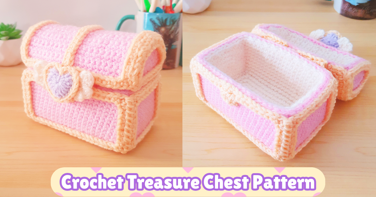 How To Make a Crochet Treasure Chest Jewelry Box DIY