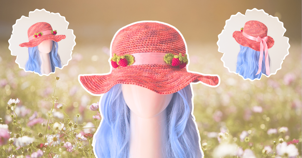 Crochet Sun Hat Pattern – Strawberry Hat Perfect For Summer