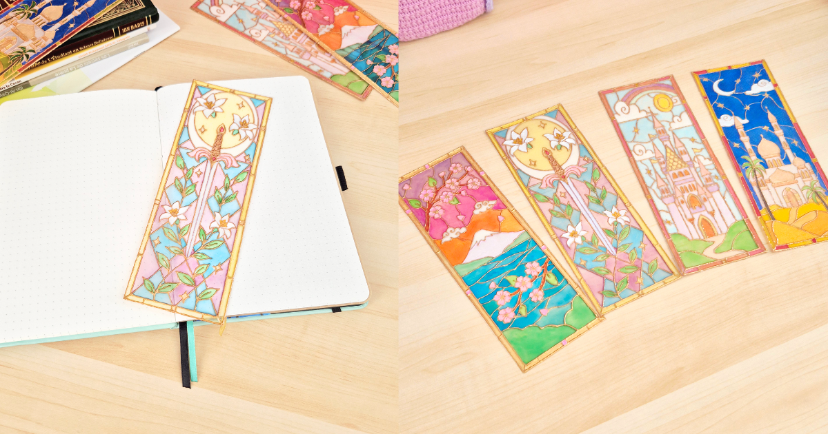 DIY Stained Glass Bookmark | Free Template & Tutorial