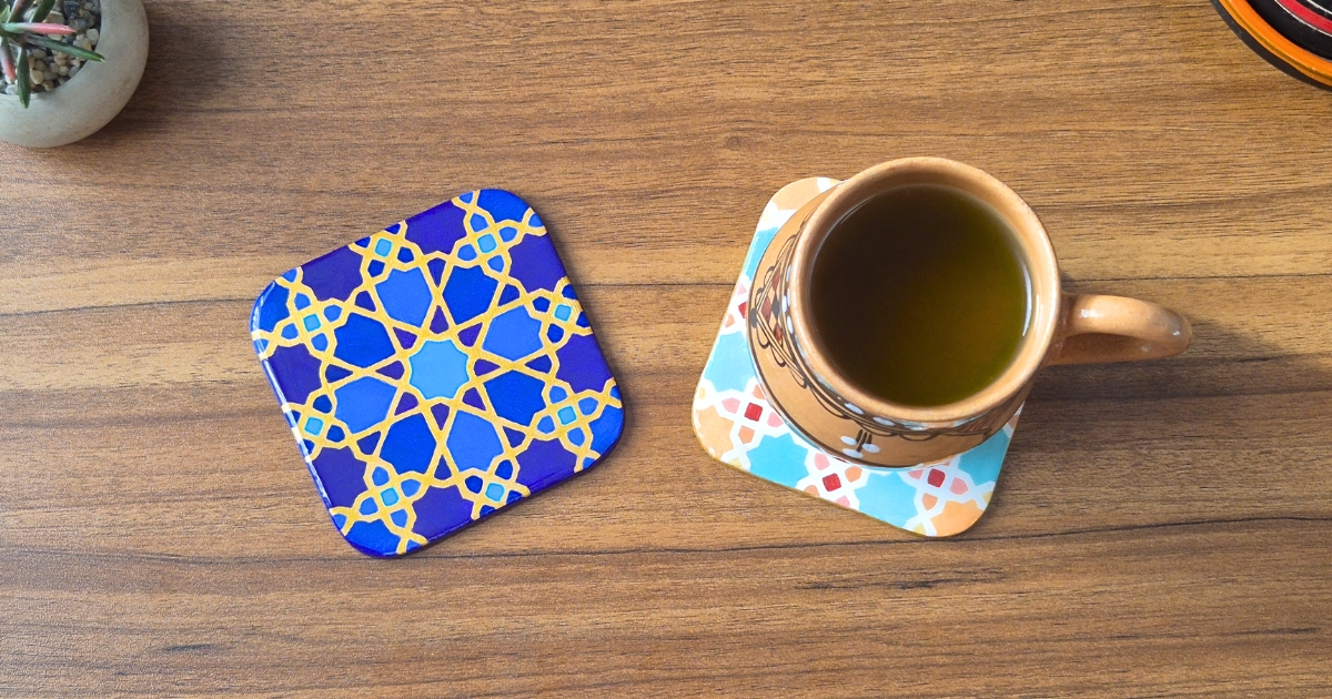 How to Make a Ceramic Tile Coaster DIY with Air Dry Clay