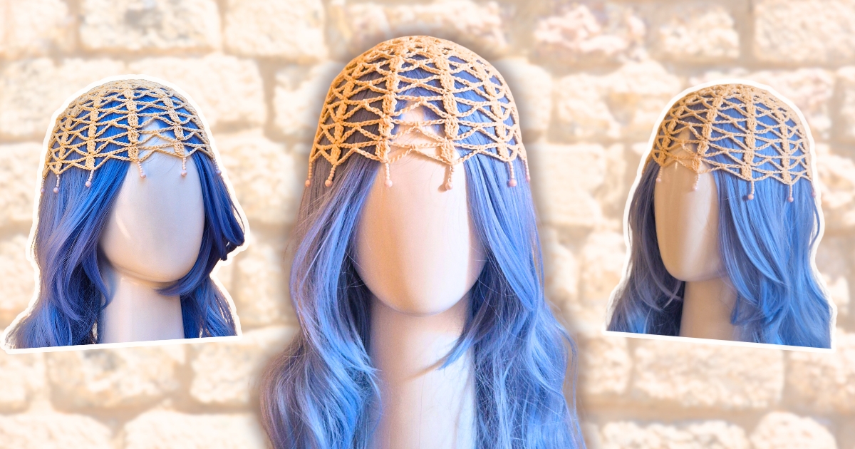 Lacy Juliet Cap Crochet Pattern – Beautiful Medieval Princess Headpiece