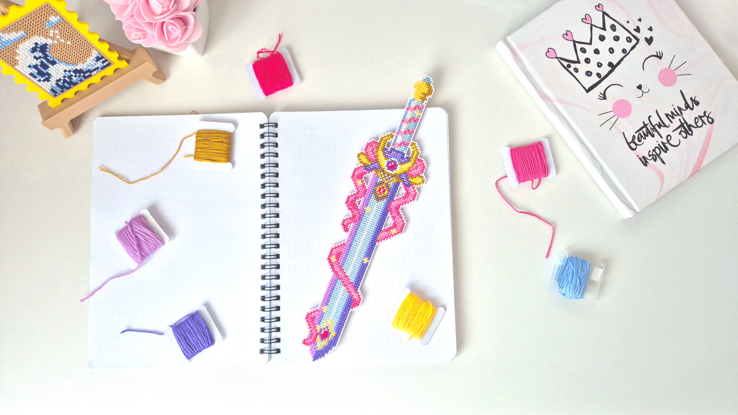 Fantasy Sword Cross Stitch Bookmark