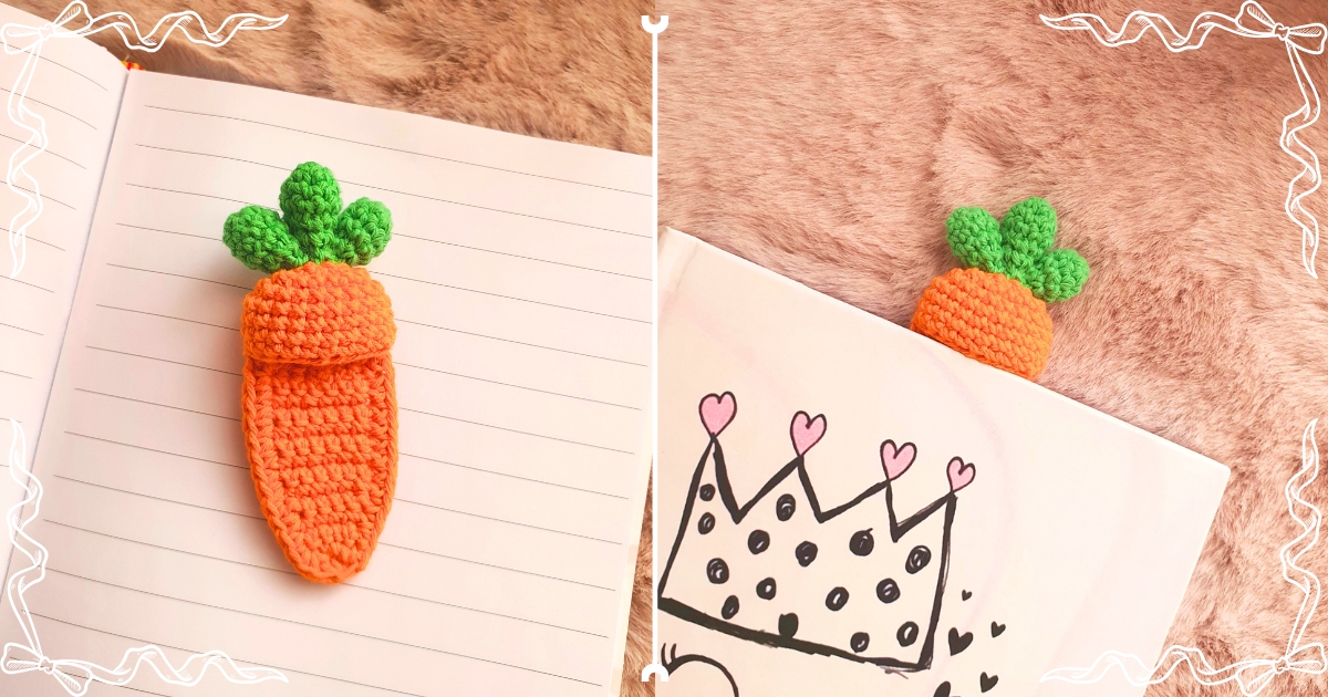 Carrot Bookmark Crochet Pattern – Free & Easy Tutorial