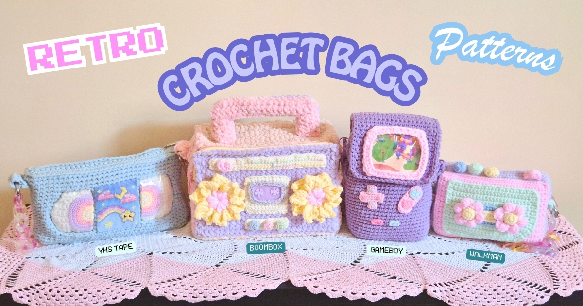 4 Free Retro Crochet Bag Patterns Inspired by the 80s and 90s