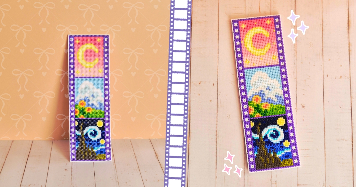 Little Worlds Film Strip Cross Stitch Pattern - A Cute & Dreamy Design Cross Stitch